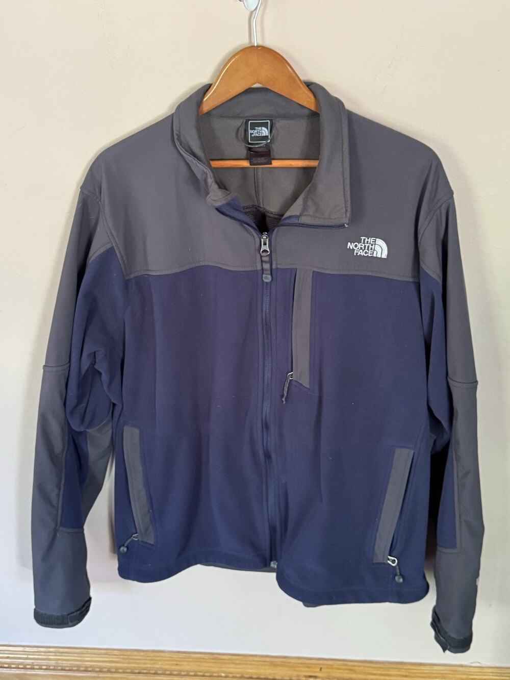 The North Face Men’s Blue & Gray Full Zip Apex Bionic Soft Shell Jacket XXL